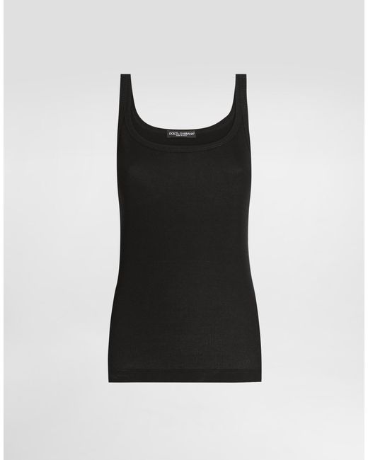 Dolce & Gabbana レディース ブラック タンクトップ リブ 【公式通販】