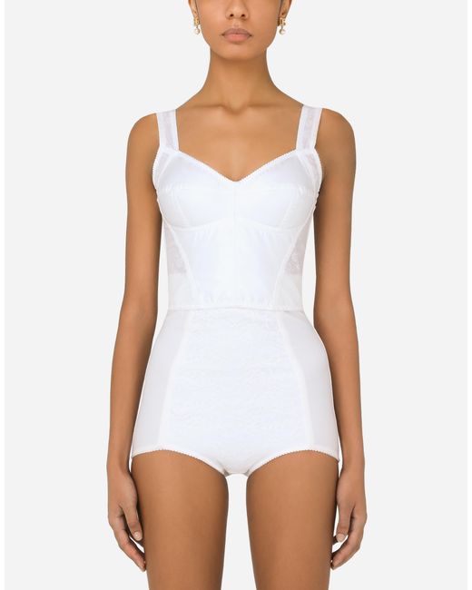 Dolce & Gabbana White Corset Top