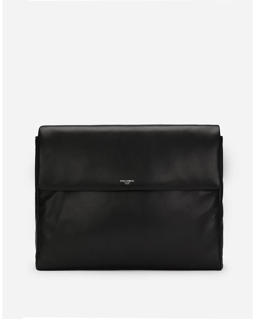 メンズ Dolce & Gabbana ナッパレザー ハンドバッグ Black