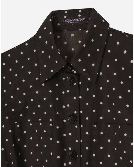 Dolce & Gabbana ドットプリント コットン プレイスーツ Black
