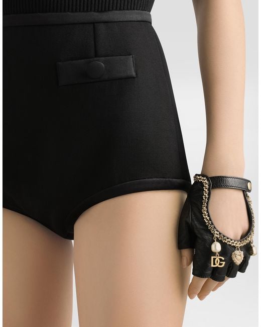 Dolce & Gabbana Black Wool Crêpe Culottes