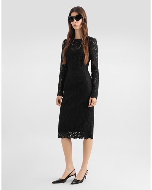 Dolce & Gabbana Black Cordonetto Lace Dress