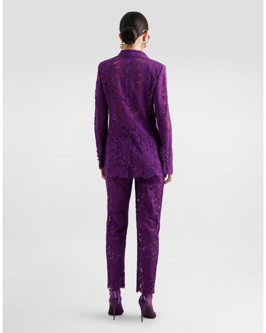 Giacca Doppiopetto di Dolce & Gabbana in Purple