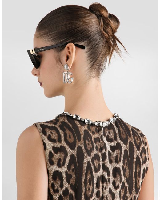 Dolce & Gabbana Brown Leo- Cady Dress