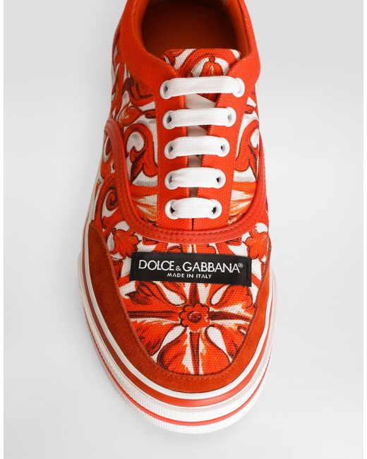 Dolce & Gabbana Red Sneaker Bassa