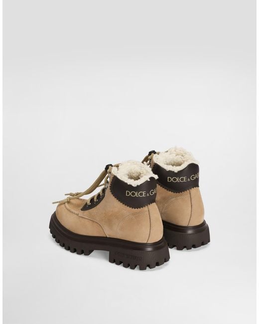 Dolce & Gabbana Multicolor Nubuck Boots for men