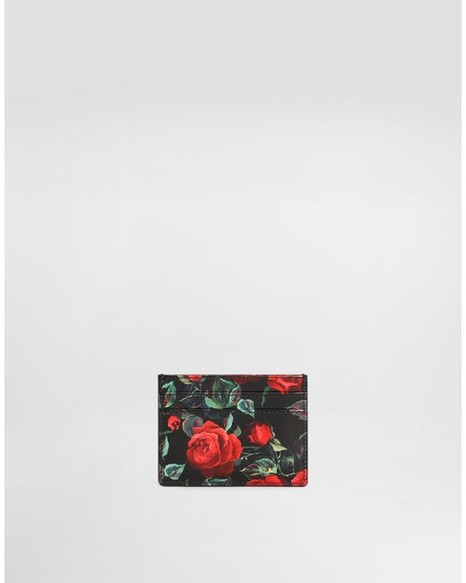 Dolce & Gabbana Polished Calfskin Card Holder White