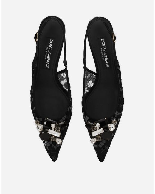Dolce & Gabbana スリングバックパンプス レインボーレース ルレックスレース White