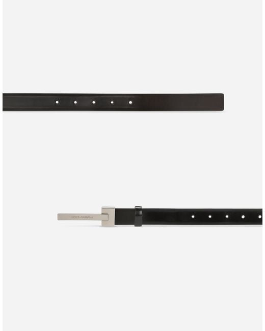 メンズ Dolce & Gabbana Brushed Calfskin Belt White