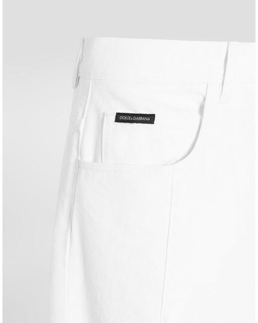 Dolce & Gabbana White Pantalone for men