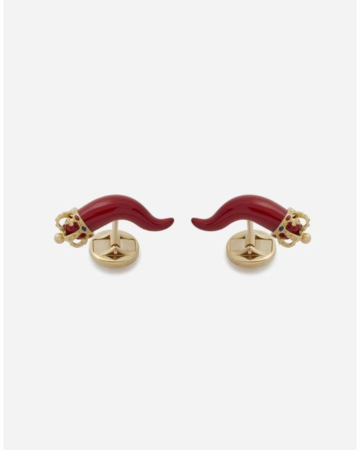 Dolce & Gabbana White Good Luck Cufflinks for men