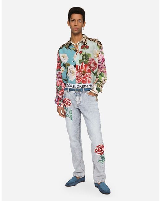 Dolce and gabbana mens button hot sale up