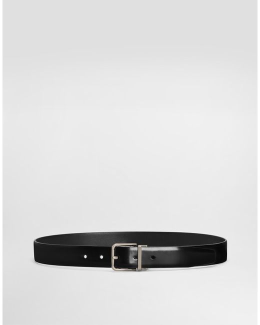 メンズ Dolce & Gabbana Brushed Calfskin Belt White