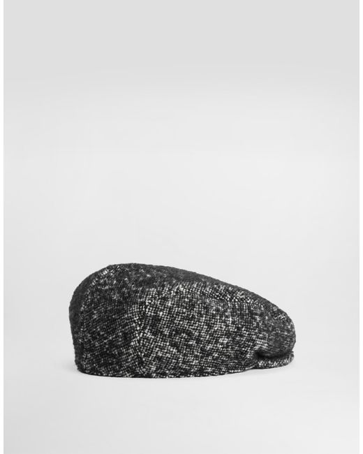 Dolce & Gabbana Gray Wool Blend Flat Cap for men
