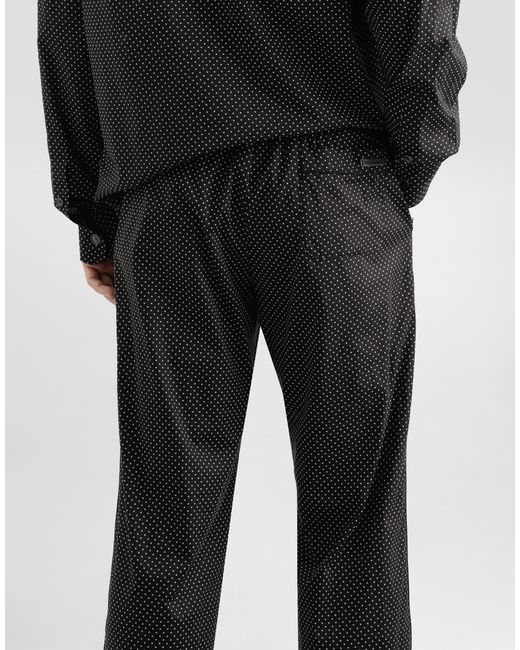 Dolce & Gabbana Black Micro-Designed Joggers for men