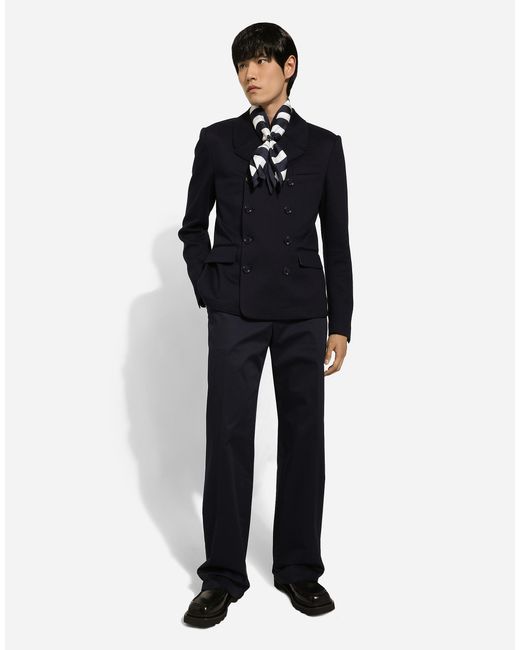 メンズ Dolce & Gabbana パンツ ストレッチコットン Blue