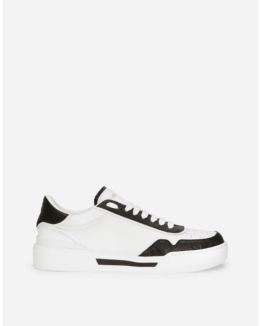 Dolce & Gabbana Natural Calfskin New Roma Sneakers for men