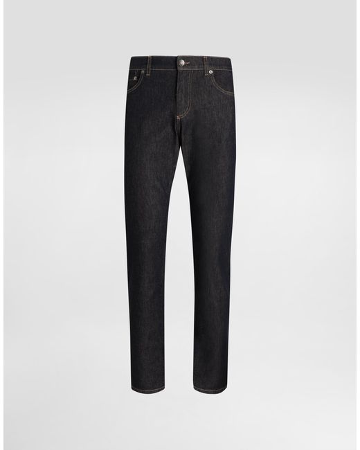 Dolce & Gabbana Black Slim-Fit Stretch Cotton Jeans for men