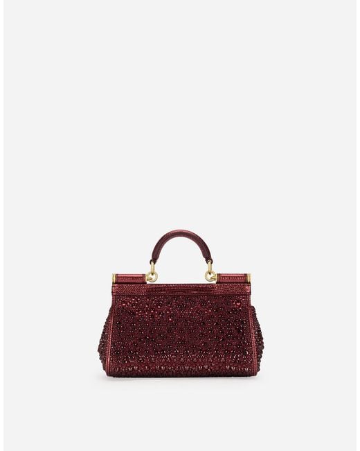Dolce & Gabbana Red Henkeltasche Sicily Klein