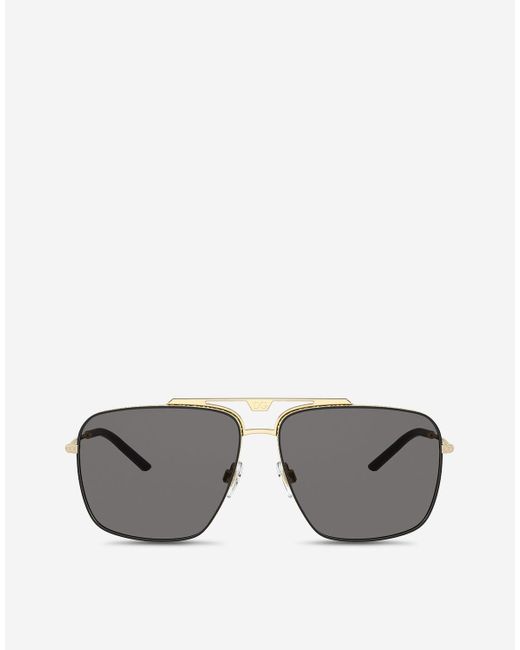 Slim Sunglasses di Dolce & Gabbana in Metallic da Uomo