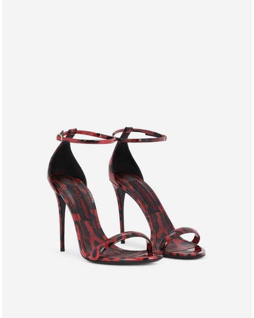 red leopard print sandals