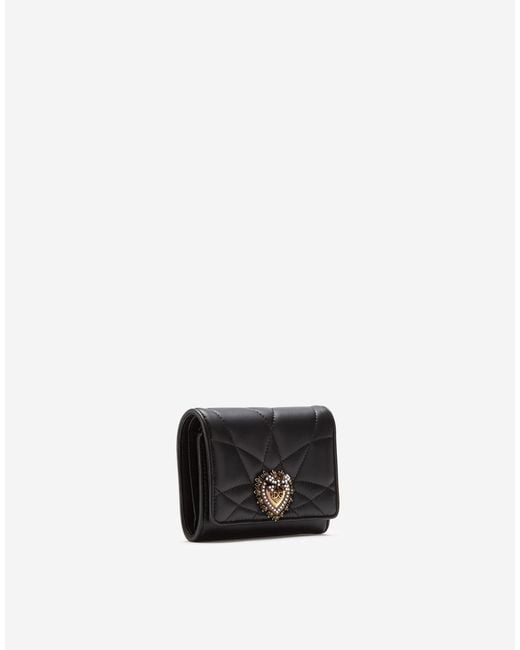 Dolce & Gabbana Black Small Continental Devotion Wallet