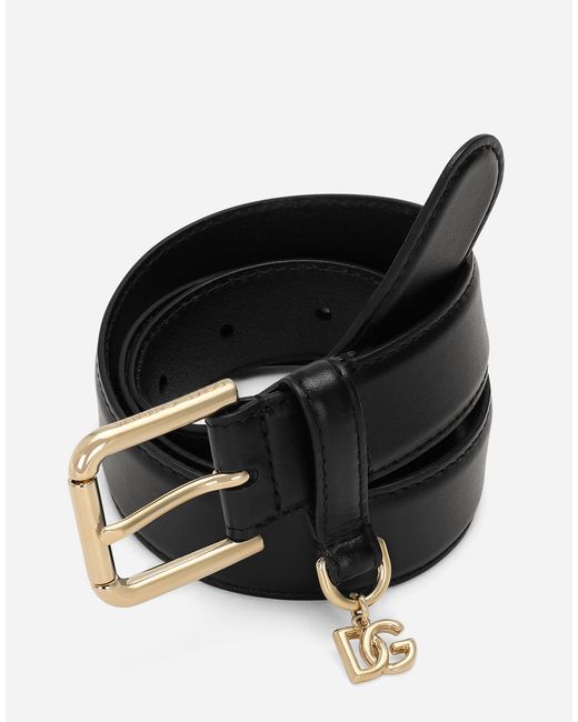 Dolce & Gabbana White Dg Charm Belt