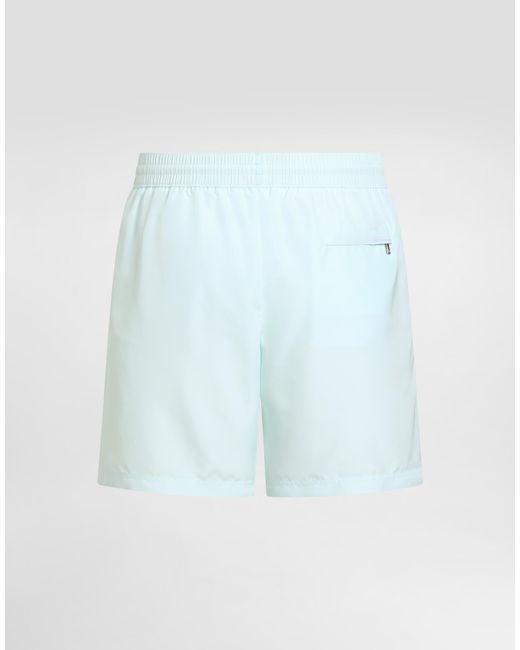 Dolce & Gabbana Blue Canvas Swim Boxer Shorts for men