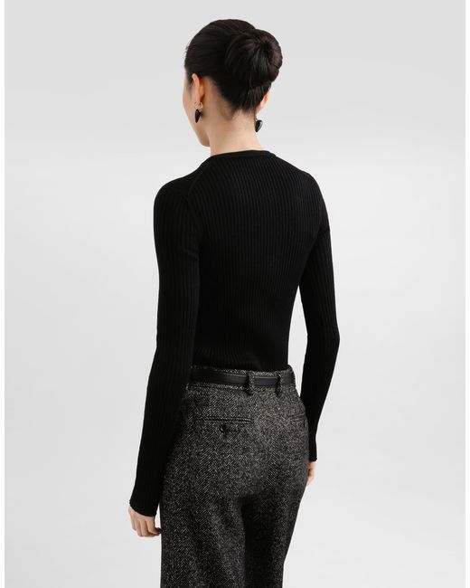Dolce & Gabbana Black Wool Pullover