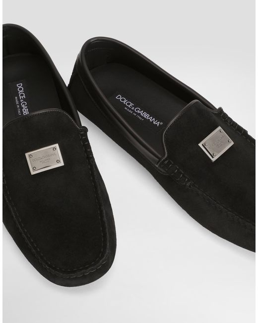 Dolce & Gabbana White Split Calfskin Slipper for men