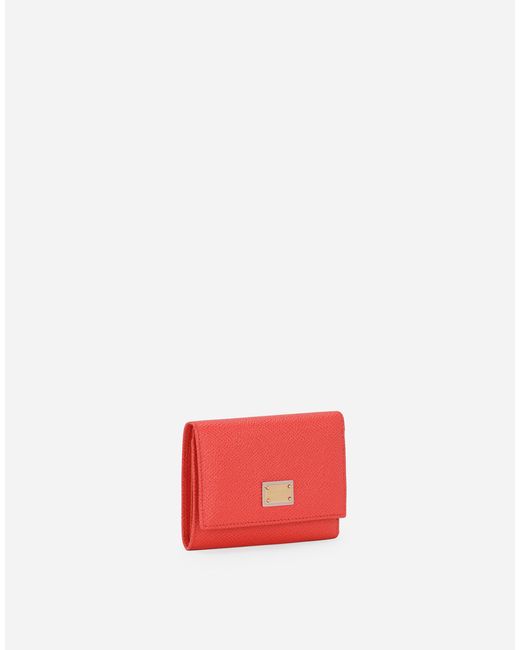 Dolce & Gabbana Pink Geldbörse French Flap Plakette