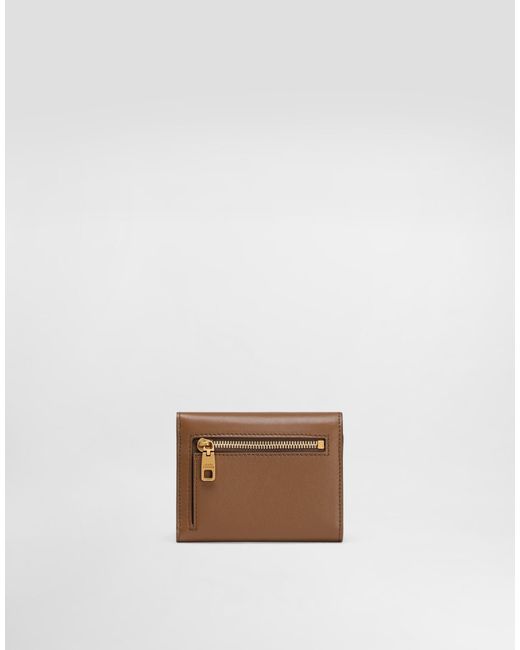 Dolce & Gabbana Natural Geldbörse Aus Plongé-Kalbsleder