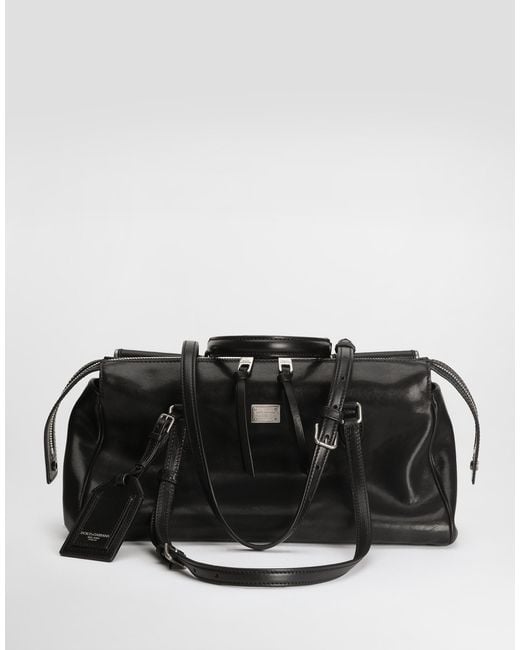 Dolce & Gabbana Black Vittoria Calfskin Bag