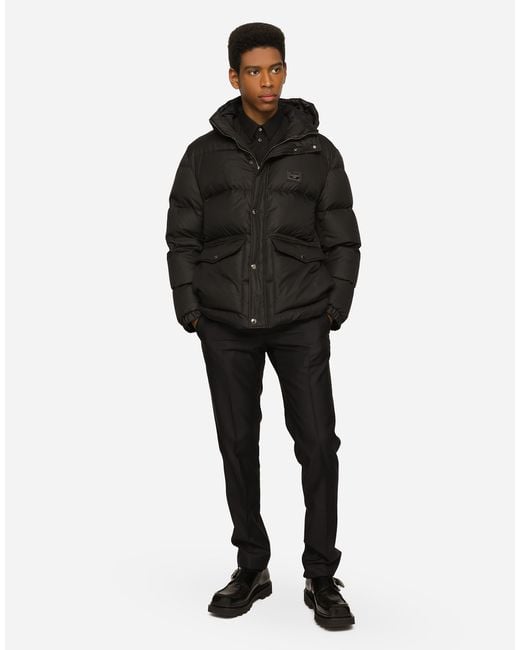 Dolce & Gabbana Hemd Aus Popeline Mit Stretchanteil in Black für Herren