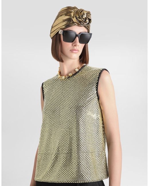 Dolce & Gabbana Gray Sleeveless Blouse