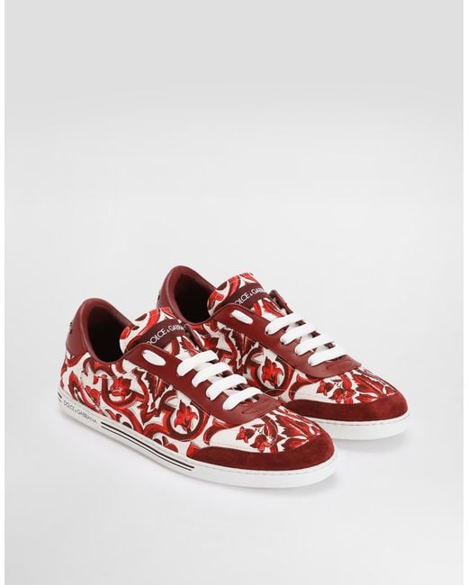 Dolce & Gabbana Red Sneaker Bassa for men