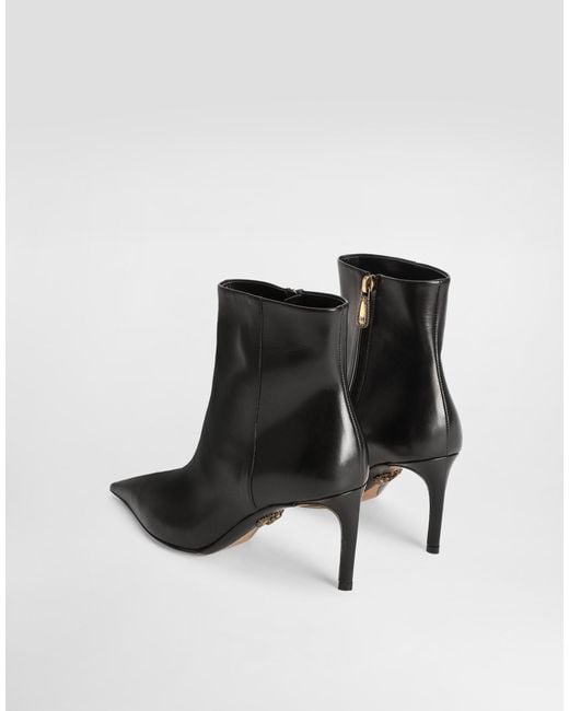 Dolce & Gabbana White Devotion Calfskin Ankle Boots