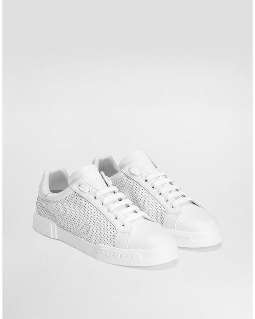 Dolce & Gabbana White Portofino Light Strobel Sneakers for men