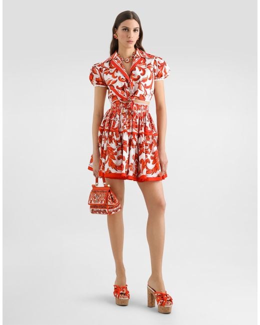 Dolce & Gabbana Red Camicia