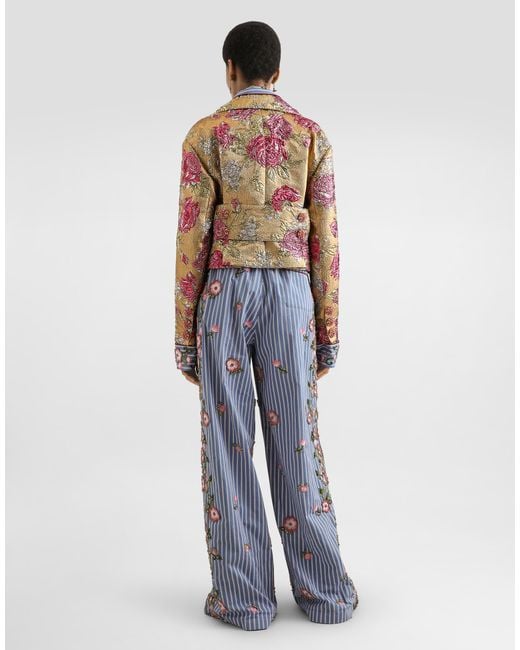 Dolce & Gabbana White Double-Breasted Jacket