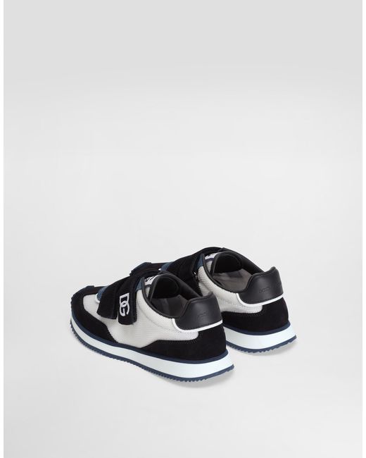 Mesh And Suede Sneakers Dolce & Gabbana de hombre de color White