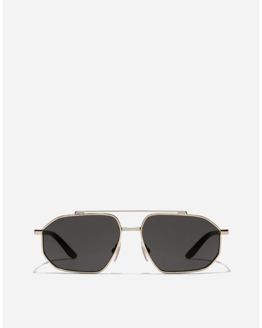 Dolce & Gabbana Gray Metal Classic Sunglasses for men