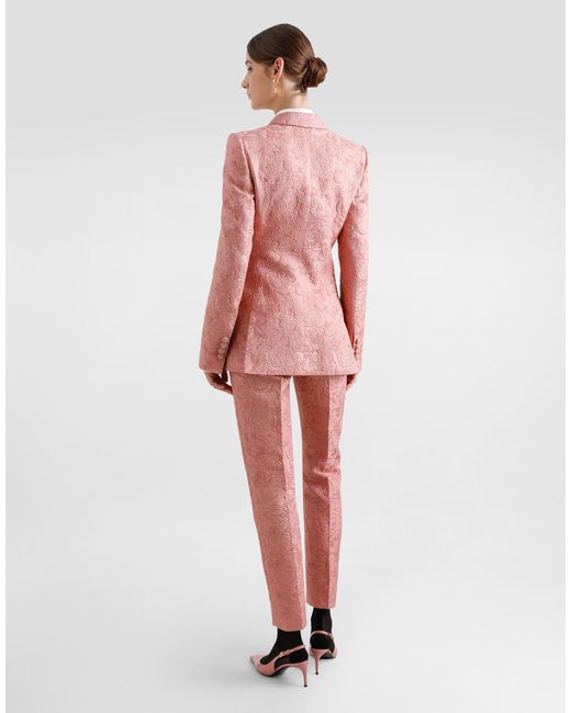Dolce & Gabbana Pink Oversize Cotton Poplin Shirt With Lace Appliqués