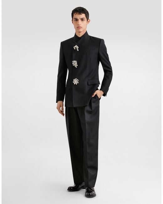 Dolce & Gabbana Black Pantalone for men