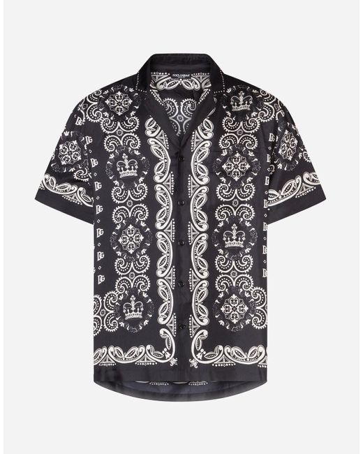 Shirts Dolce & Gabbana - Bandana print short sleeve shirt - G5GX2TFI1KXHN74C