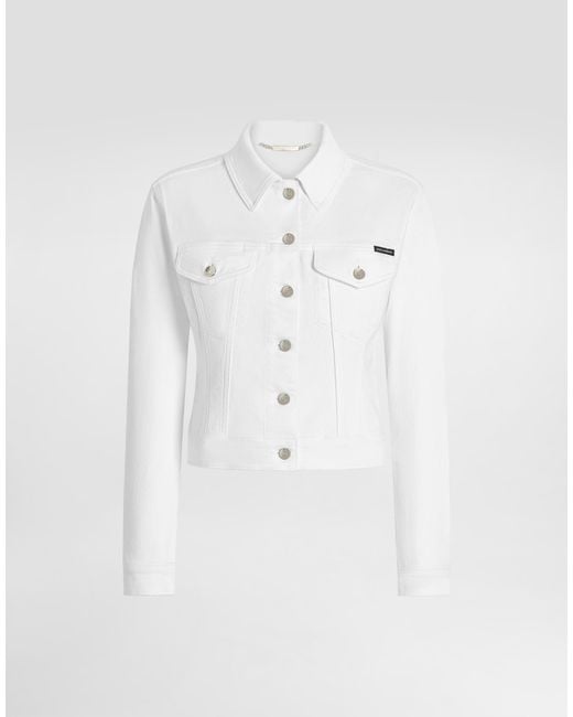 Dolce & Gabbana White Giubbotto