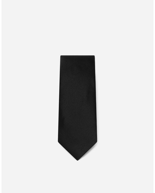 Dolce & Gabbana White Silk Satin Martini Tie for men