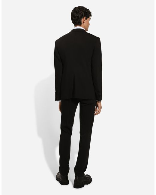 Dolce & Gabbana Black Tailored Stretch Twill Pants for men