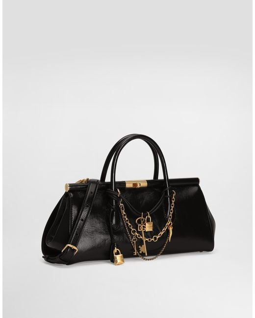 Dolce & Gabbana Black Marlene Everyday Bag With Charms