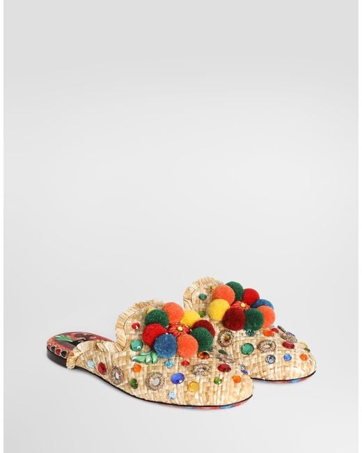 Dolce & Gabbana Multicolor Sabot/Mule